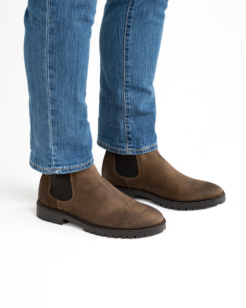 Botte en daim homme on sale